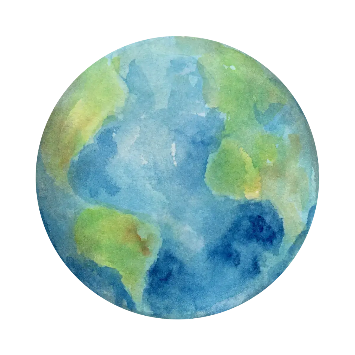 a water color image of planet Earth