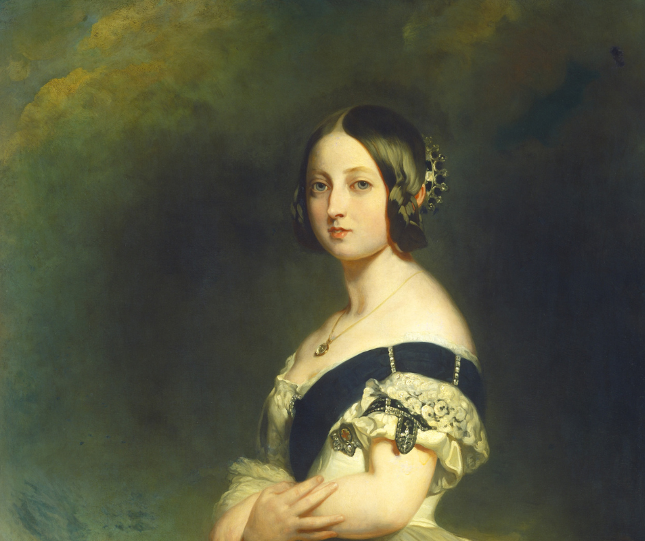 Capital letters in English - Queen Victoria - oil on canvas