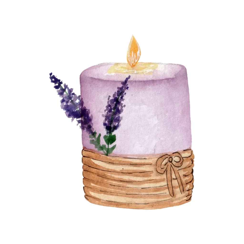 a watercolor candle 
